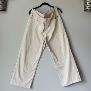 American Eagle Outfitters Light Beige High-Rise Pants